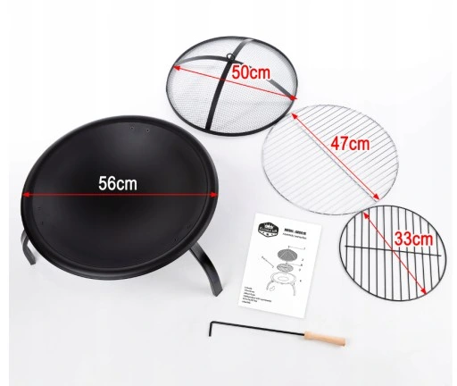 PALENISKO OGRODOWE Z RUSZTEM OGNISKO GRILL POKRYWA