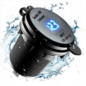 ŁADOWARKA SAMOCHODOWA 2xUSB QC3.0 WOLTOMIERZ DOTYK