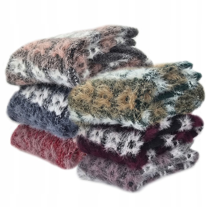 NETi Miękkie Termiczne Skarpety Damskie Ciepłe Włosy Norki Zimowe 6-Pak
