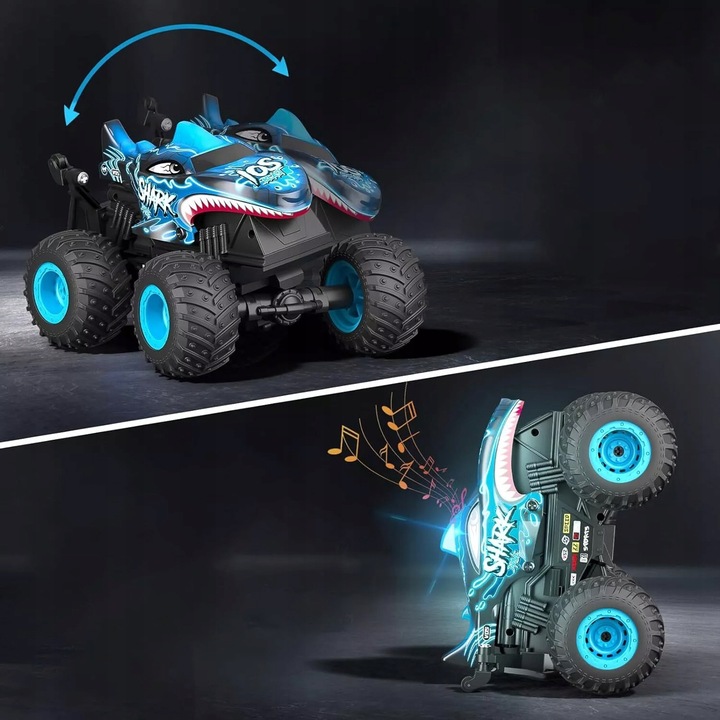 SAMOCHÓD ZDALNIE STEROWANY CRAWLER MONSTER TRUCK REKIN RC 4X4 360° LED