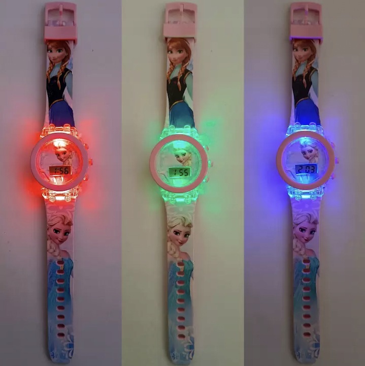 zegarek dziecięcy FROZEN kraina lodu LED dla dziewczynki dzieci ŚWIATŁO