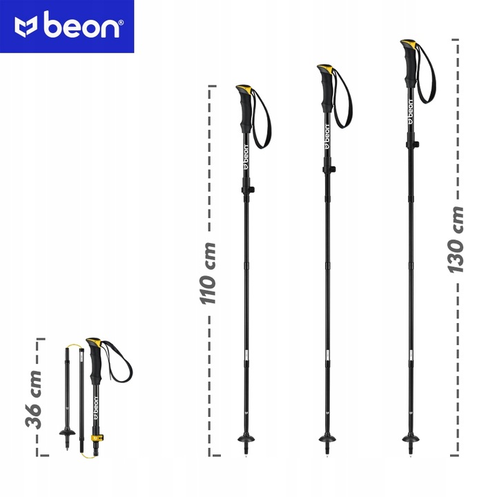 KIJE TREKKINGOWE SKŁADANE KIJKI W GÓRY DO CHODZENIA PO GÓRACH REGULOWANE