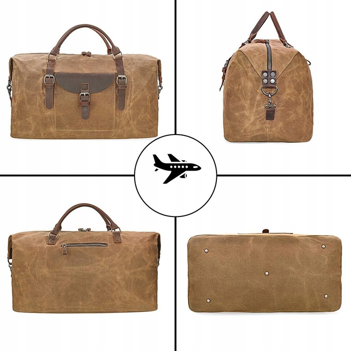 Duża pojemna torba podróżna paskiem na ramię Turystyczna Pojemna 54x27x32cm