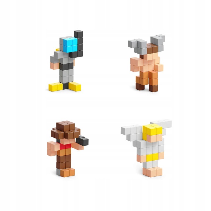 Klocki magnetyczne kreatywne Niespodzianka PIXIO Mini figures 27-44 klocków