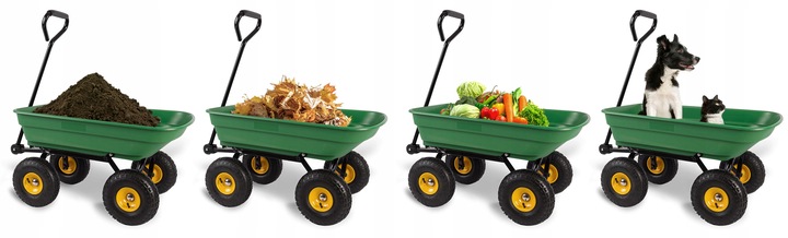 Wózek ogrodowy transportowy taczka wywrotka przyczepka 3w1 200kg