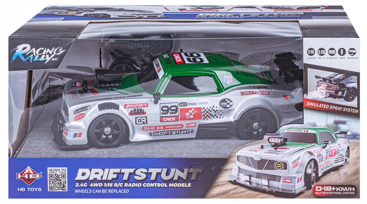 Auto ZDALNIE STEROWANY Samochód PILOT RC Sterowane do DRIFTU DYM NAPĘD 4x4