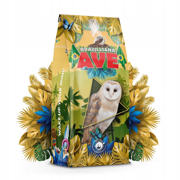 Kawa ziarnista 1kg Brazylia BRAZILLIA AVE Świeżo Palona - Blue Orca Coffee
