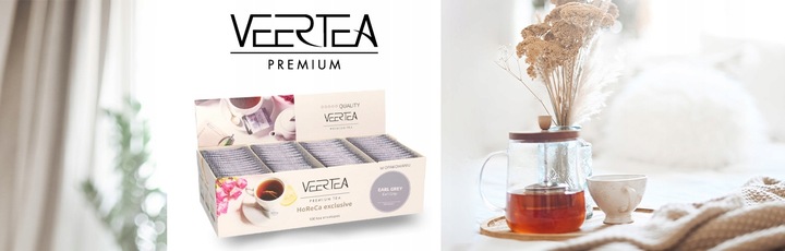 Herbata VEERTEA EARL GREY 100 saszetek | herbata ekspresowa w torebkach