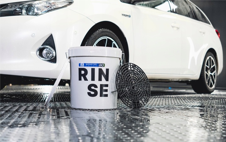 MONSTER SHINE WIADRO Z SEPARATOREM DO MYCIA AUTA RINSE SZARE POKRYWKA 16L