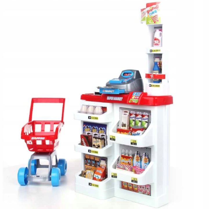 SUPERMARKET SKLEP STRAGAN DLA DZIECI KASA + KOSZYK MATADI
