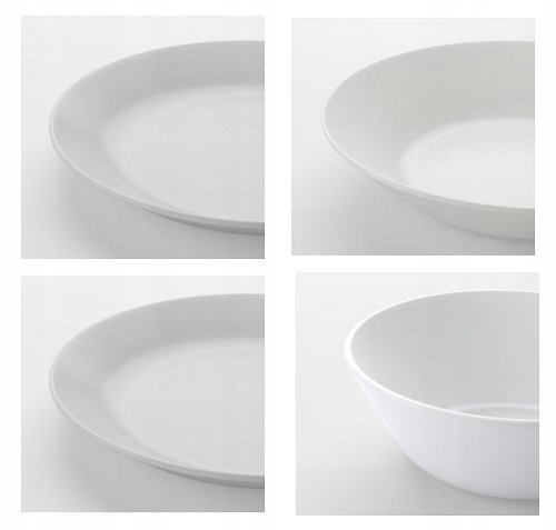 Serwis ikea oftast talerze talerz miska miski 6 osób 24 elementy zestaw