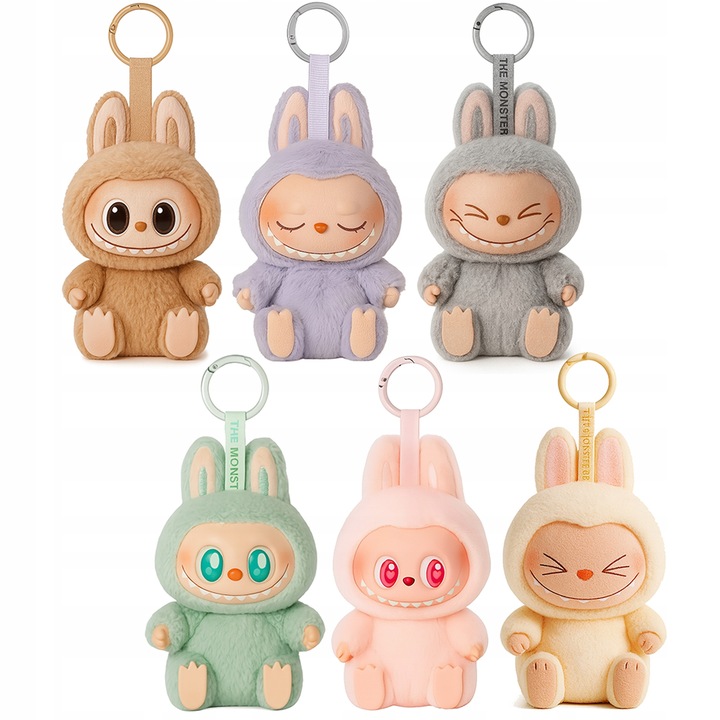 MASKOTKA LABUBU HAVE A SEAT ZESTAW 6 SZT LALKA BRELOK PLUSZAK NIESPODZIANKA