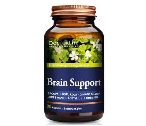 Doctor Life Brain Support 4ekstrakty roślinne i formy magnezu 90 kaps