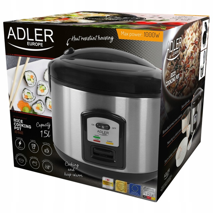ADLER AD6406 garnek do gotowania ryżu 1,5L 1000W