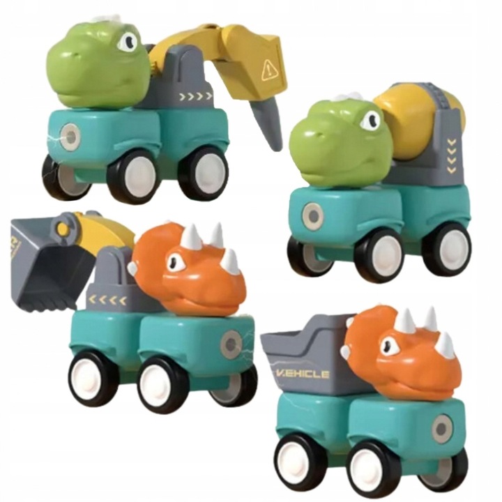 Klocki Magnetyczne Dinozaury Konstrukcyjne 84 el. WOOPIE