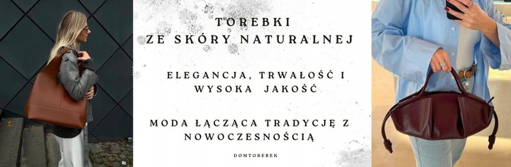 Torebka Damska Duża ze Skóry Naturalnej na Magnesach Cognac