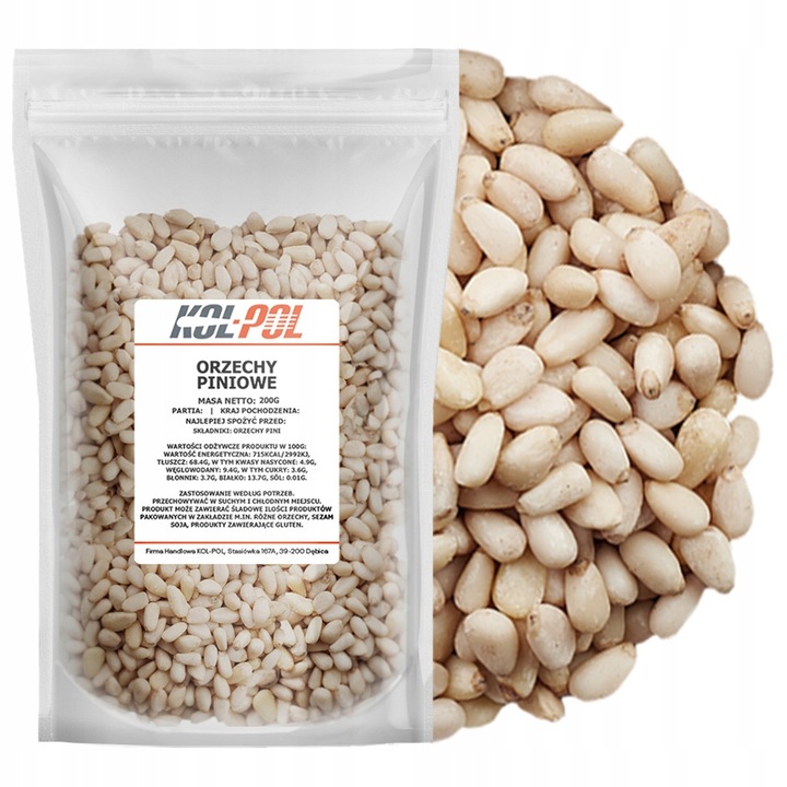 ORZECHY PINIOWE 200g Orzeszki pini naturalne