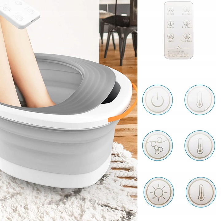 SKŁADANY MASAŻER WODNY DO STÓP PODCZERWIEŃ +PILOT