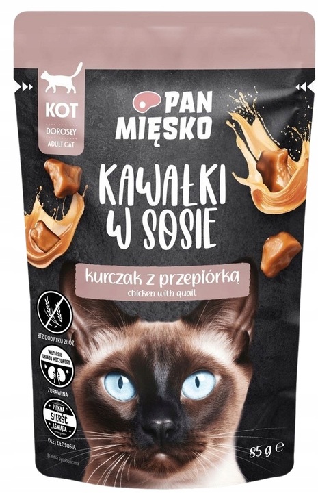 Pan Mięsko Karma mokra dla kota Mix Smaków Kawałki w sosie 12x85g