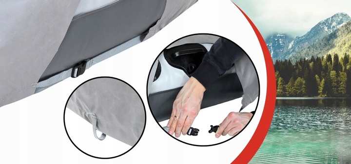 Pokrowiec plandeka osłona przykrycie na łódź łódkę wędkarską 110g 330-360