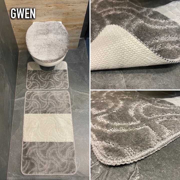 KOMPLET 3-CZĘŚCIOWY DYWANIKÓW ŁAZIENKOWYCH