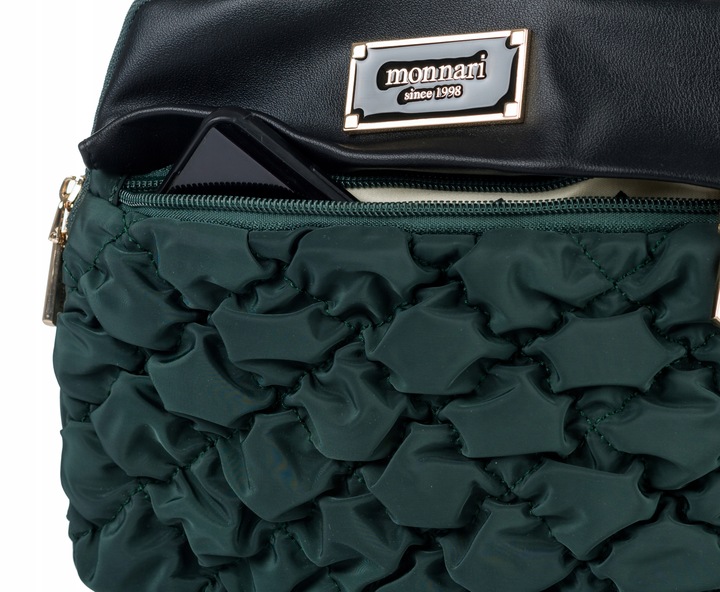 TOREBKA LISTONOSZKA MONNARI PIKOWANA SPORTOWA POJEMNA 3 KOMOROWA Zielona