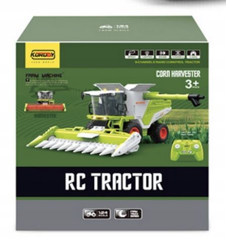 KOMBAJN ZDALNIE STEROWANY 2w1 Z GENERATOREM DYMU POJEMNIK NA ZBOŻE ZABAWKA