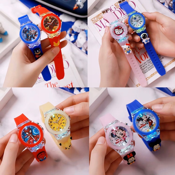 zegarek dziecięcy wskazówkowy LED dla dzieci POKEMONY świecący PIKACHU