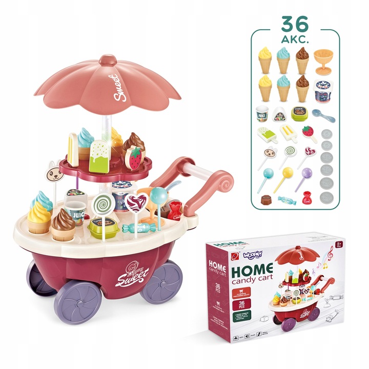 KUCHNIA AKCESORIA SKLEP LODZIARNIA CUKIERNIA SŁODKOŚCI LED DŹWIĘK WOOPIE