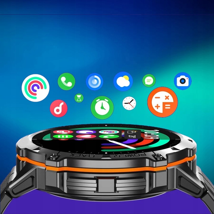 SMARTWATCH męski Rubicon ALWAYS DISPLAY KOMPAS BAROMETR AI