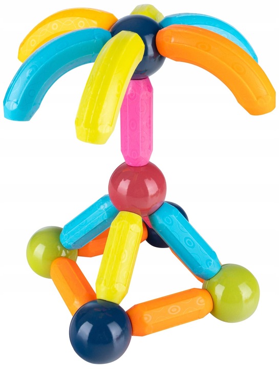 KLOCKI MAGNETYCZNE EDUKACYJNE DUŻE 84 ELEMENTY KONSTRUKCYJNE ZESTAW