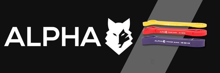 Zestaw 3 Gum Oporowych do Ćwiczeń z Uchwytem Gratis - Power Band ALPHA