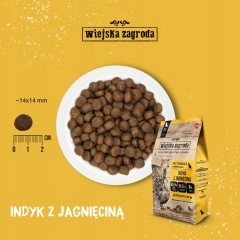 Wiejska Zagroda Karma sucha dla psa INDYK z JAGNIĘCINĄ Średnie rasy M 9kg