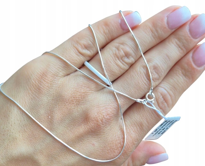 ŁAŃCUSZEK SREBRNY LINKA ŻYŁKA 42 CM DAMSKI ZE SREBRA SREBRO PRÓBA AG 925