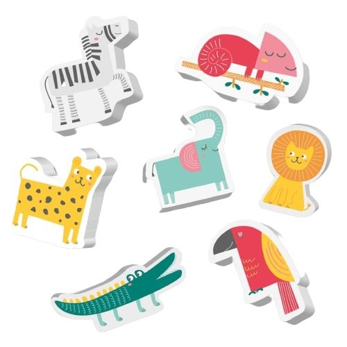 Zwierzęta z dżungli w kąpieli