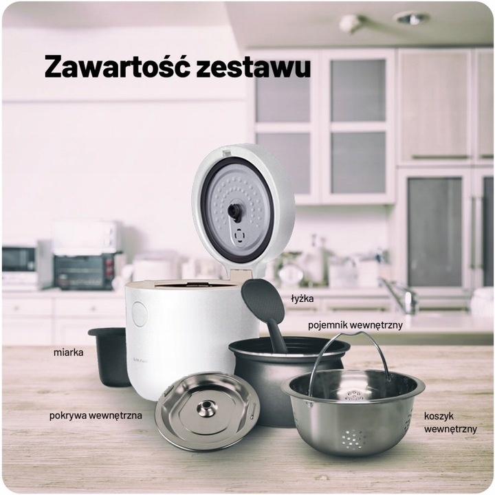 Ryżowar Urządzenie Do Gotowania Ryżu Low Sugar Rice Cooker + Akcesoria
