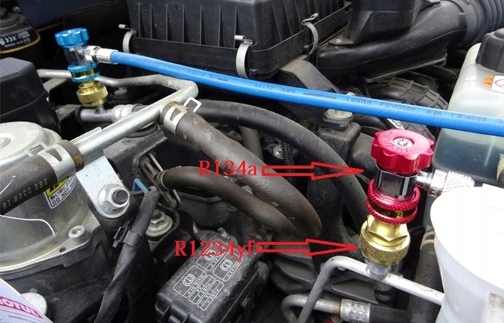 Adaptery z R1234yf na R134a do Aut na Freon NUEDIR