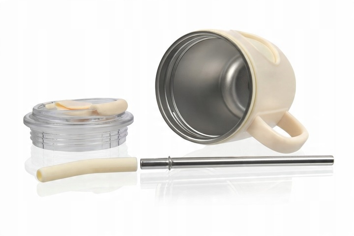 Kubek termiczny termos ze słomką ustnikiem Casno 450 ml