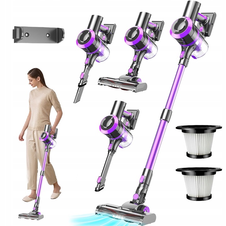 ODKURZACZ AKUMULATOROWY PIONOWY RĘCZNY BEZPRZEWODOWY 400W 4W1 30kPa DO DOMU