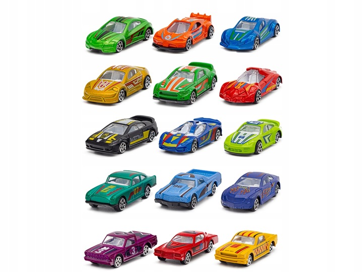 SAMOCHODY SAMOCHODZIKI METALOWE Autka Resoraki x16