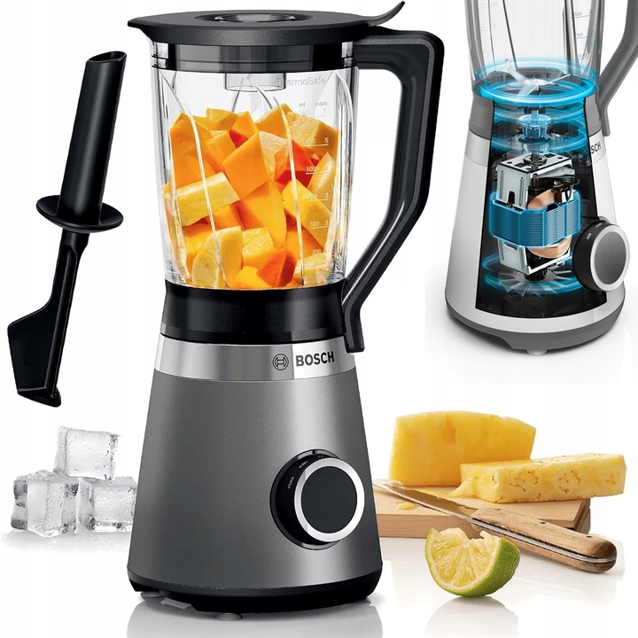 Blender kielichowy Bosch MMB6172S 1200W Vita Power Szkło Kruszy Lód