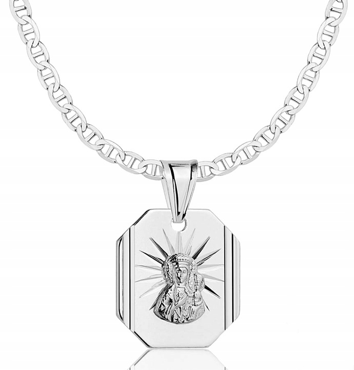 Łańcuszek Srebrny Gucci 2,60 mm z Medalikiem pr 925 Grawer Gratis