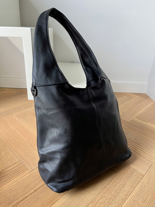 czarna torebka shopper worek skórzana klasyczna torebka shopper bag