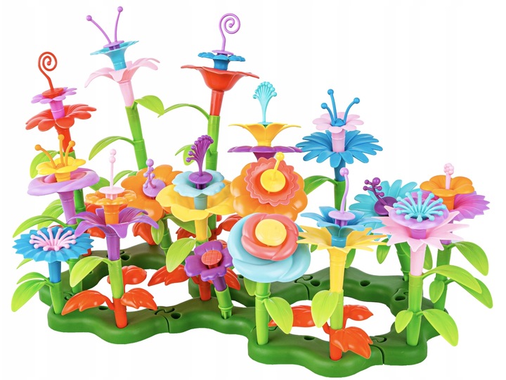 KLOCKI KONSTRUKCYJNE BUKIET KWIATÓW Kwiaty Zestaw do ułożenia 135 Elementów