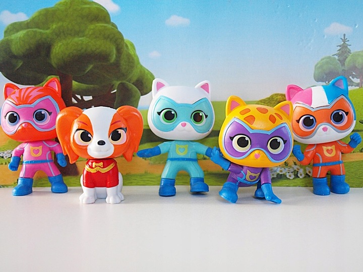 SUPERKOTY SUPER KITTIES FIGUREK EKIPA KOTKI ZESTAW 5 FIGUREK
