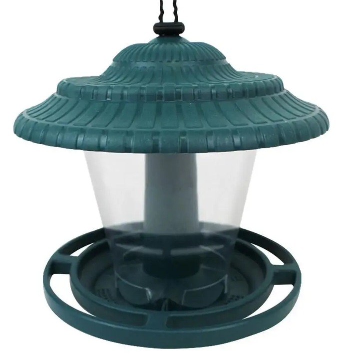 KARMNIK DLA PTAKÓW ZIMUJĄCYCH WISZĄCY BUDKA DOMEK ZIELONY + KARMA GRATIS