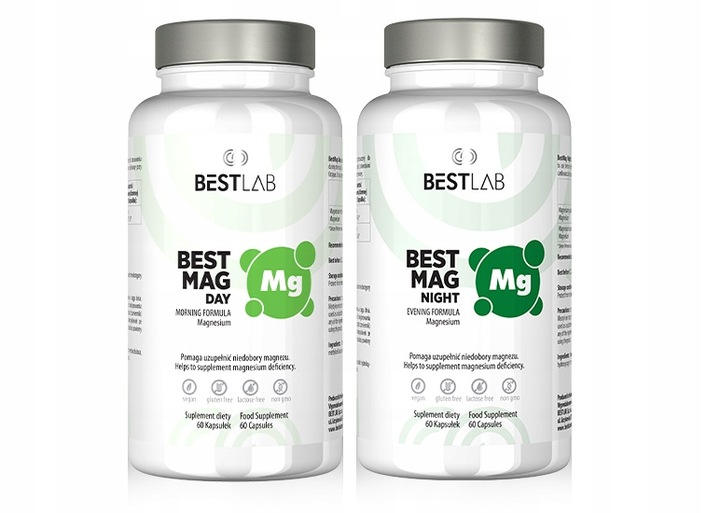BEST LAB BestMag 120kaps magnez zmęczenie stres Formuła Dzień NOC
