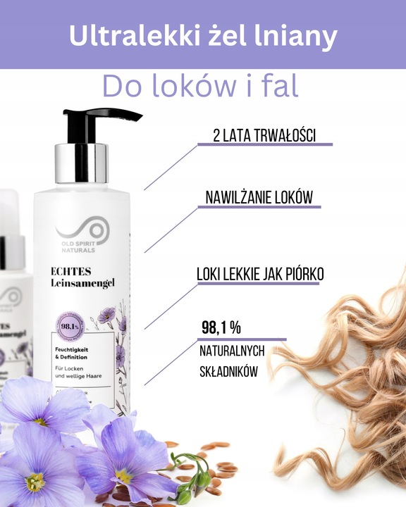 Odżywka do loków - PRAWDZIWY Żel lniany do włosów kręconych NAWILŻAJĄCY