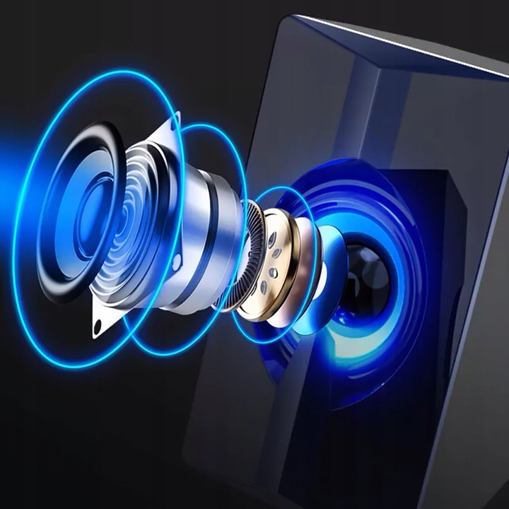 GŁOŚNIKI KOMPUTEROWE LED LAPTOP PC USB T-WOLF S5