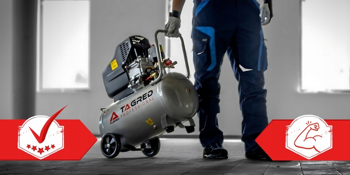 SPRĘŻARKA POWIETRZA KOMPRESOR OLEJOWY 3,4KM 24L + ZESTAW PNEUMATYCZNY